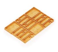 SpaceAid Juego de 21 cajas de almacenamiento organizadoras de cajones de bambú, bandeja de madera, organizadores de cajones de basura, contenedores divisores multiusos para cocina, baño, escritorio de