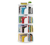SpaceAid Lazy Susan - Estantería giratoria de 4 Niveles, 360 Grados, Color Blanco