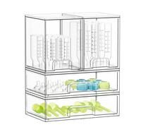 SpaceAid - Organizador de biberones para bebés - Organizador acrílico, cajones transparentes apilables para encimeras, tocadores, baños, armarios y despensas, 4 unidades, 2M2L, 36,6 cm de altura