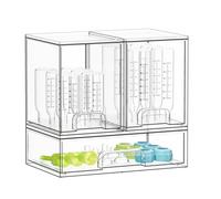 SpaceAid - Organizador de biberones para bebés - Organizador acrílico, cajones transparentes apilables para encimeras, tocadores, baños, armarios y despensas, 3 unidades, 2M1L, 27,7 cm de altura