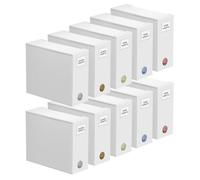 SpaceAid Paquete de 10 organizadores de sábanas y almacenamiento, organizador de sábanas plegable para armario de lino, juego de sábanas con ventana XL (tamaño Queen y King), contenedor organizador de