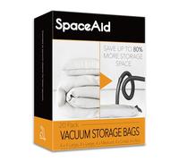 SpaceAid Paquete de 20 bolsas de almacenamiento al vacío, bolsas de compresión selladoras que ahorran espacio para edredones, mantas, almohadas, ropa de cama (4 jumbo, 4 grandes, 4 medianas, 4
