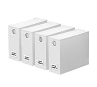 SpaceAid Paquete de 4 organizadores de sábanas y almacenamiento, organizador de sábanas plegable para armario de lino, juego de sábanas con ventana XL (tamaño Queen y King), contenedor organizador de