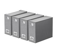 SpaceAid Paquete de 4 organizadores de sábanas y almacenamiento, organizador de sábanas plegable para armario de lino, juego de sábanas con ventana XL (tamaño Queen y King), contenedor organizador de