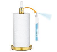 SpaceAid Soporte 2 en 1 para Toallas de Papel con Botella de Aerosol, Soporte para Toallas de Papel de encimera con pulverizador en el Centro Interior, Rodillo de Toallas de Papel Debajo del gabinete