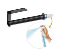 SpaceAid SprayNeat Soporte para Rollo de Papel de Cocina con Botella pulverizadora, Soporte bajo Armario con pulverizador en el Centro, Soporte Colgante de Pared para Cocina y baño (Negro)
