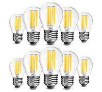 Spacelumen Bombillas regulables E27 de 6W, equivalente a 60W, casquillo G45, blanco cálido 2700K, bombillas LED para ventiladores de techo, lámparas de tocador y lámparas colgantes, paquete de 10