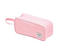 SPACEMATE Estuche para lápices, bolsa para suministros escolares, para niñas y niños, lindo organizador de bolígrafos estéticos de gran capacidad, papelería de regreso a la universidad, rosa, estilo