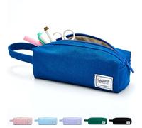 SPACEMATE Estuche para lápices, material escolar para niñas y niños, estuche estético de lona resistente, bolsa de papelería simple de gran capacidad con cremallera para mujeres, hombres y adultos,