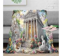 SPACESK Fantasy Rose Garden Scene Niños Adultos Manta Sólida Impreso Transpirable Hipoalérgica De Felpa para Cama Sofá 40x50inch(100x130cm)