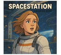 SPACESTATION: Coloring Book for Kids and Adults Featuring Adorable space station in Cozy Moments for Relaxation (Space Station Coloring)