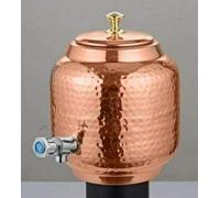 Spacetouch Dispensador de agua de cobre puro martillado con grifo Matka, jarra de cobre de 5 litros, jarra de cobre con grifo