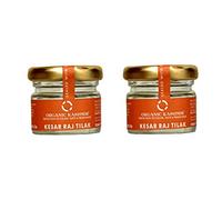 Spacetouch orgánico de Cachemira azafrán en polvo Raj Tilak orgánico de calidad pura 3 gramos Tilak paquete de 2