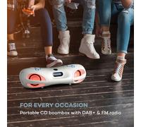 Spacewoofer DAB Boombox Reproductor de CD DAB+ FM Bluetooth Mando a distancia Led Auna