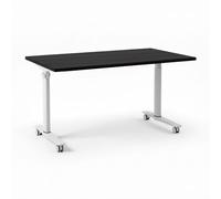 Spacio FlexiMove Mesa Plegable y Volteable de Oficina con Ruedas Escritorio abatible Profesional (Wengue, 160x60cm)