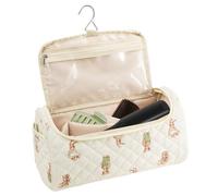 Spacious Cosmetic Pouch, Portable Hair Tool Organizer, 10x5 Pulgadas Bag with Quilted Build, Cotton Fabric Toiletry Carrier, Modern Makeup Case with Stylish, Travel Jewelry Bag for Gym, a, Siehe