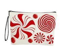 Spacious Toiletry Pouch, Christmas Cosmetic Pouch, Waterproof Zipper Cosmetic Bag, Durable Christmas Pouch For Women, Large Cosmetic Storage Bag, Carrying Strap For Travel