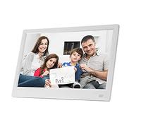 Spacmirrors Marco de Fotos Digital, Álbum de Marco de Fotos Digital 1920X1080 de 15,6 Pulgadas, Soporte para Reloj Despertador/Interruptor de sincronización/Calendario/Reproductor de música, álbu