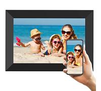 Spacmirrors Marco De Fotos Digital De 10 Pulgadas, Álbumes De Imágenes En La Nube Inteligente WiFi, Temporizador De Encendido/Apagado Automático, Pronóstico del Tiempo, Admite Memoria De 32G O Di