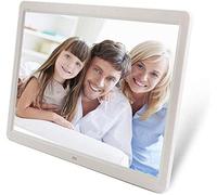 Spacmirrors Marco de Fotos Digital de 15 Pulgadas 1280 * 800 1080P HD IPS Pantalla LCD Marco de Fotos electrónico y Puerto USB con Sensor de Movimiento Soporte MP3 MP4 Calendario Reloj Despertador (