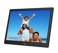 Spacmirrors Marco de Fotos Digital de 15 Pulgadas LCD de Alta resolución 1280 * 800 IPS Calendario de Cuadros de Video, Reloj Despertador, admite múltiples formatos de Archivos y Tarjeta USB y SD e