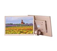 Spacmirrors Marco de Fotos Digital de Metal de 15,6 Pulgadas Digital Mall LCD máquina de Publicidad Loop Video HD con rotación automática, Control Remoto, Libro electrónico, Calendario, despertad