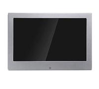 Spacmirrors Marco de Fotos Digital, Marco de Fotos Digital de 10 Pulgadas, Pantalla LED HD 1024 * 600 de Metal con Pantalla IPS, Reloj Despertador, Reproductor de Video y Ranuras para Tarjetas USB y