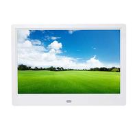 Spacmirrors Marcos de Fotos Digitales IPS de Alta definición de 10 Pulgadas, Reproductor de Video 1080P, Pantalla HD de Vista Completa de 178 °, controlado por Control Remoto, Funciones de Reloj y