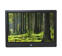 Spacmirrors Marcos de Fotos Digitales IPS de Alta definición de 10 Pulgadas, Reproductor de Video 1080P, Pantalla HD de Vista Completa de 178 °, controlado por Control Remoto, Funciones de Reloj y