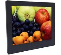 Spacmirrors Marcos de Fotos Digitales IPS HD de 8 Pulgadas con resolución de 1024 * 768, Compatible con reproducción de Fotos/vídeo/música, Pantalla de Calendario, Compatible con USB, Tarjeta SD,