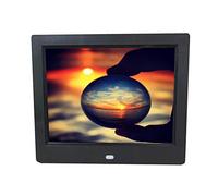 Spacmirrors Marcos de Fotos Digitales Marco de Fotos electrónico HD de 8 Pulgadas Insertar Disco U Reproducir automáticamente imágenes Vídeo Música (Negro)