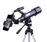 Spacmirrors Telescopios para Adultos, Apertura de 70 mm, Montaje AZ de 400 mm, telescopio para niños Principiantes, telescopio Refractor de astronomía telescopio portátil con trípode, Adaptador de