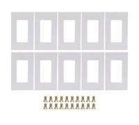 Spacnana 10 Sets Snap On Mount ABS Kit de Montaje de Placa de Placa de Pandilla de una Sola Pandilla Soporte de Plástico de Plástico para Salidas Eléctricas e Interruptores
