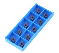 Spacnana 10 Uds. Insertos de Carburo CNC Puntas de Herramienta de Torno DCMT0702 EM YBC205 Alta Resistencia para Acabado de Acero Inoxidable Hierro Fundido