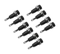 Spacnana 10pcs J.40003 2 Mm Bananas -Jack Base de Engranaje Estable, Buena Conductividad Eléctrica Ideal para Instrumentos Electrónicos (BLACK)