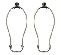 Spacnana 2 Piezas Arpa para Lámpara 8 Pulgadas Hierro Bronce Antiguo, | Soporte de Pantalla de Lámpara, Base de Silla de 10 Mm, Rosca 1/4-27, Remate de Aleación de Zinc, para Lámparas de Mesa y