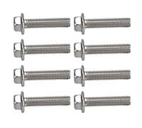 Spacnana 20 Pernos de Tornillo M10, Cabeza Hexagonal con Brida de Acero Inoxidable -70, Kit de Cierre de Rosca Gruesa para Bricolaje, Aficionados e Ingeniería (M10*45)