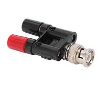 Spacnana Adaptador BNC Macho a Poste de Unión de 4 Mm, Material de Latón ABS, Pruebas de Electricidad y Conexiones de Equipos