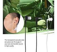 Spacnana Auriculares de Tubo Acústico Mono Anti -radiación de 3,5 Mm para la Seguridad Mp3 Converso con Auriculares Negros Negros