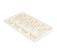 Spacnana Bandeja de Inserción de Cajón de Efectivo, Funciona Bien Dentro de los Cajones, la Caja Segura de Almacenamiento Ordenado de Cajero de Bandeja, Organizado y Seguro, para (WHITE)