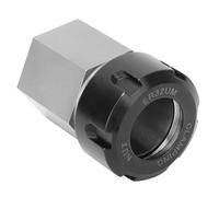 Spacnana Bloque de Pinza ER32, Material de Acero, Soporte de Mandril Cuadrado Hexagonal de Precisión para Máquinas de Grabado y Mecanizado CNC (#1)