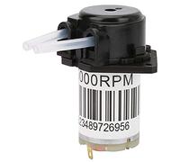 Spacnana Bomba de Agua en Miniatura, Metal, Bomba Peristáltica Silenciosa, Flujo de 0,1-100 Ml/min para Uso en Laboratorio y Acuario (6V negro plano)