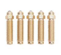 Spacnana Boquillas Bimetálicas, Juego de Boquillas de Acero Endurecido de Latón, 5 Piezas con Tamaños de 0,2 Mm, 0,4 Mm y 0,6 Mm para Impresora 3D de Carbono, Impresión de Alto Caudal,