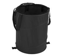 Spacnana Bote de Basura Emergente de 10 Galones, Tela Oxford 600D, Contenedor Utilitario Plegable para Acampar y Cultivar un Huerto (BLACK)