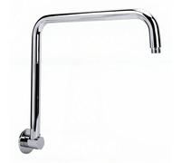 Spacnana Brazo de Ducha en Forma de S Brazo Extensor de Ducha Elevador de Giratorio 360 Estructura Totalmente Metálica de Acero Inoxidable Conector de Latón Macizo Extensión (Electrochapado)