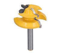 Spacnana Broca para Enrutador de Inglete con Bloqueo, Aleación YG6 y Acero Al Carbono 45 Broca para Enrutador de 45 Grados Vástago de 1 4 Pulgadas Cortador de 38 1 Mm para Empalme de Espigas de Madera