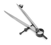 Spacnana Brújula de Dibujo de Acero Al Carbono con Dispositivo Fijo de Lápiz para Dibujar Líneas de Precisión en Artesanías de Metal y Cuero de 100 Mm a 300 Mm (150mm)