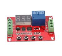 Spacnana Comparador de Voltaje de Ventana Digital, Módulo de Plástico Rojo, Medición de Voltaje Conmutable DC12V/24V, Perfecto para Aplicaciones Automotrices y Eléctricas (12V)