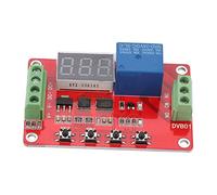 Spacnana Comparador de Voltaje de Ventana Digital, Módulo de Plástico Rojo, Medición de Voltaje Conmutable DC12V/24V, Perfecto para Aplicaciones Automotrices y Eléctricas (24V)