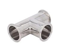 Spacnana Conector de Acero Inoxidable Triple T -shive -leakFree para 3 Líneas 3 Maneras para Fluido Estable, Adecuado para Consumo de Agua (51)
